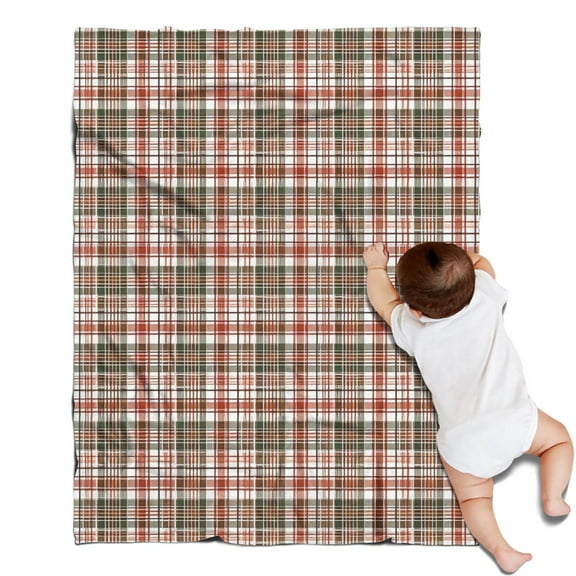 Red and Green Plaid Christmas Pattern Blanket,Comfortable Soft Flannel Throw Blanket,All Season,Warm Lightweight Blankets for Sofa Bed Couch Living Room Chair,30"x40"