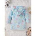 thumbnail image 4 of WIBACKER Fleece Bathrobe for Girl Boy Toddler Kids Cartoon Ear Hooded Towels Spa Beach Plush Robe, 4 of 8