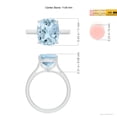 thumbnail image 4 of Angara Natural 3.45 Ct. Aquamarine with Diamond Solitaire Ring in Sterling Silver for Women (Ring Size: 3.5), 4 of 9