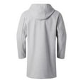 thumbnail image 4 of QHFBli Water-Resistant Mens Trench Coat Men's Winter Wool Blend Anorak Long Hooded Overcoat with Soft Warm Comfortable Grey L, 4 of 5