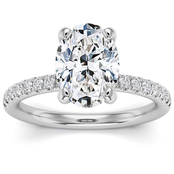Empire Jewelry 14K White Gold Plated Wedding Anniversary Ring - Round Cut 1 Ct Lab Created Diamond Wedding Anniversary Rings - Engagement Women's Rings - Anniversary Gifts - Promise Ring