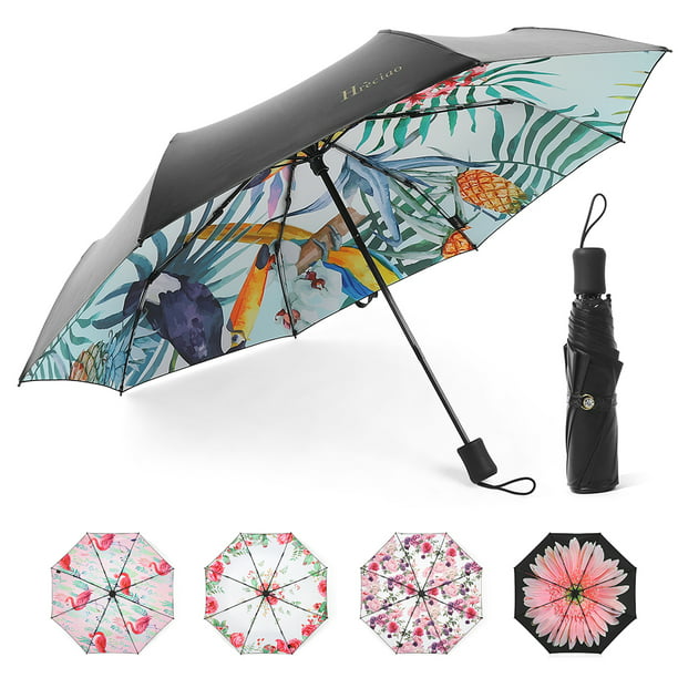 6 Ribs UV Protection Mini Travel Umbrella Lightweight Folding Parasol ...