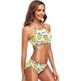 thumbnail image 6 of Dreamtimes Vintage Yellow Lemon Fruit Swimsuits Padded Bikini Sets Sexy Swimwear for Women, Small, 6 of 7