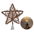 thumbnail image 1 of Decoración de árbol de Navidad Joiedomi Rattan Star con 50 luces LED, 1 of 11