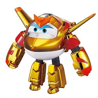  Super Wings Jett 7 Tall Superwings Jett Robot Suit and 2”  Scale Transforming Jett Mini Figure , Transforming Robot & Transforming  Fire Truck Toy Vehicle Playset, Gifts for Boys Girls Kids