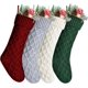 thumbnail image 2 of Calcetines largos personalizados para decoración del hogar, medias largas navideñas con patrón de tejido de Cable, decoración navideña, 2023, 2 of 4