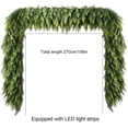 thumbnail image 2 of 106" Pre‑Lit Christmas Norfolk Pine Garland, Thick Dense Artificial Cypress Greenery Garland with LED Lights, Holiday Hanging Decor for Fireplace Mantel Table Wall Door Frame, 2 of 9