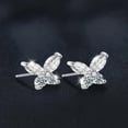 thumbnail image 2 of Moissanite Silver Butterfly Earrings High Version Silver Needle Autumn Winter Accessories Xiaohongshu-Selling Earrings, 2 of 11