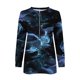 thumbnail image 5 of Camiseta suelta estampada a la moda para mujer, blusa de manga larga, cuello redondo, camisetas informales Pompotops FGAJ12410, 5 of 5