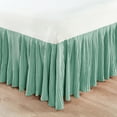 thumbnail image 3 of Home Soft Things Pleated Bed Skirt - 18" drop Length - Birdsong Aqua - King (78" x 80" + 18"), 3 of 6