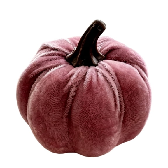 Dvumao 3.7 in Velvet Fabric Pumpkin, Faux Pumpkin for Halloween and Thanksgiving Centerpiece, Artificial Fall Pumpkin Decor