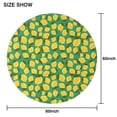 thumbnail image 6 of Yellow Lemon Fruit Dots Green Pattern Round Tablecloth 60"x60",Wrinkle Wipeable Table Cloth for Kitchen Dining Room Picnic Patio Party, 6 of 6