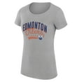 thumbnail image 2 of Women's G-III 4Her by Carl Banks Gray Edmonton Oilers Filigree Logo Fitted T-Shirt, 2 of 3