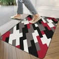 thumbnail image 3 of Red Black Geometric Modern Door Mat,No Slip Durable Welcome Mat Funny Floor Door Mats for Indoor Outdoor Kitchen, 3 of 6
