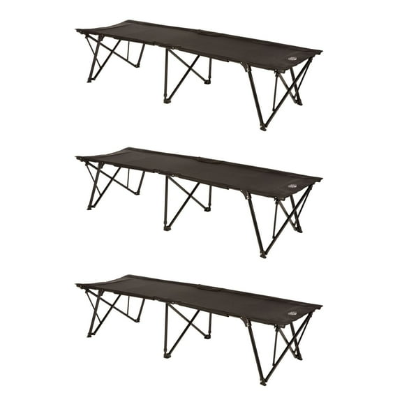 Kamp Rite Kwik Cot Folding Portable Outdoor Camping Hiking Sleeping Bed (3 Pack)