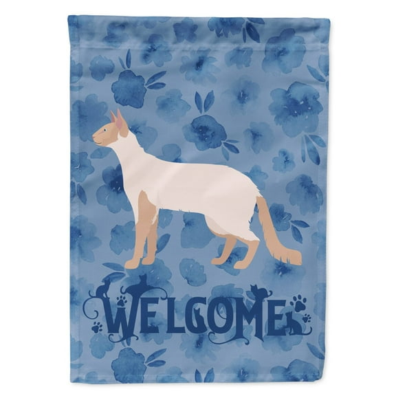 Carolines Treasures CK4857GF Colorpoint Longhair 2 Cat Welcome Flag Garden Size Small multicolor