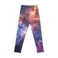 thumbnail image 4 of Little Girls Pants Starry Sky Print Slim Fit Athletic Casual Pants Stretchy Leggings Size 5-6T ,Pink, 4 of 4