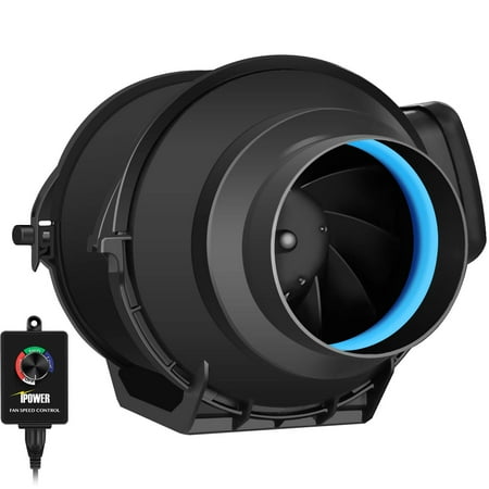 iPower 4 Inch 150 CFM Inline Duct Fan with Variable Speed Controller Ventilation