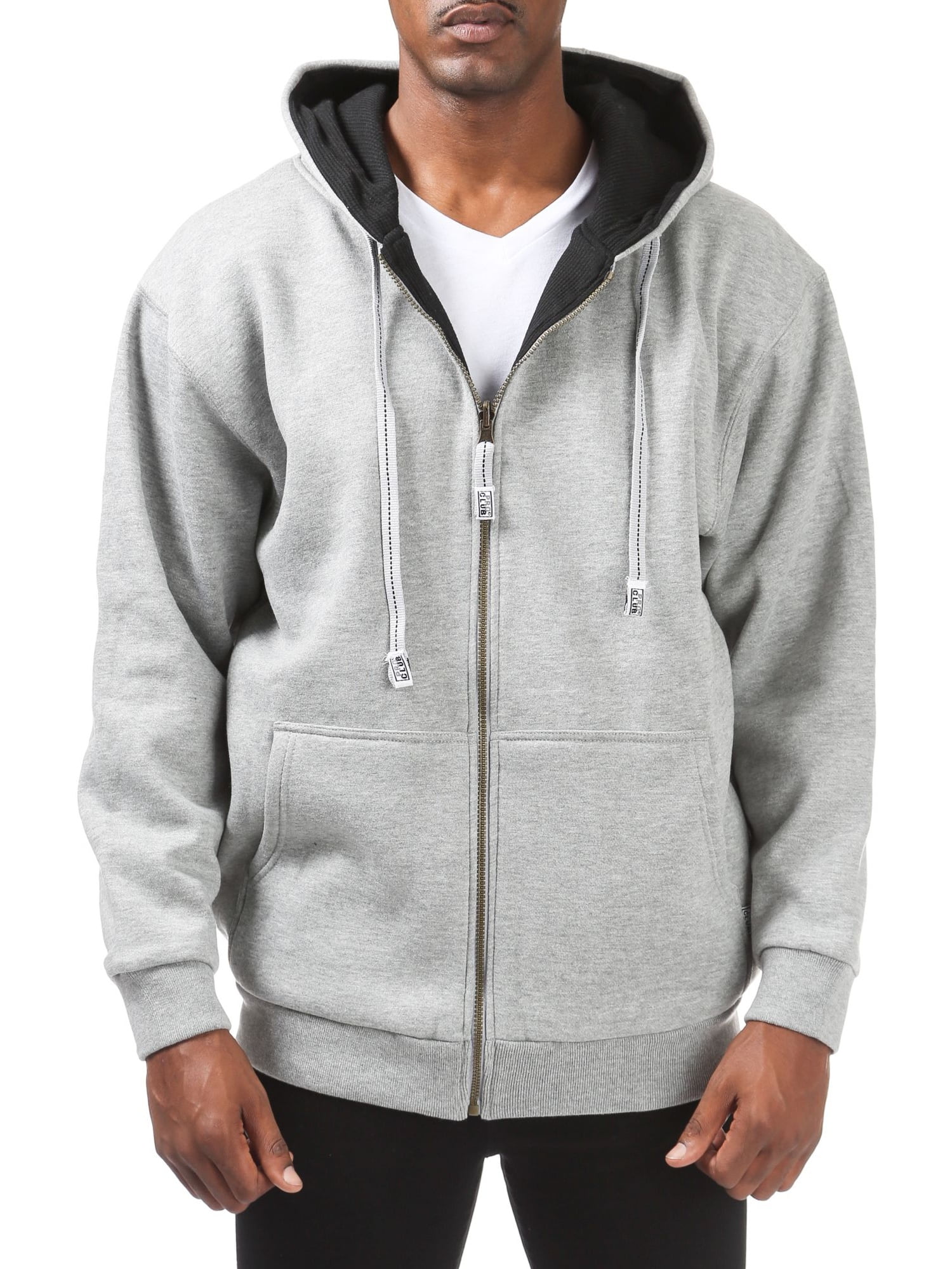 grey pro club hoodie