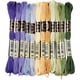 thumbnail image 1 of 12 madejas, 105 yardas, 6 hebras, hilo de bordar matizado, morado y verde, para pulseras de la amistad., 1 of 9