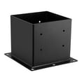 thumbnail image 6 of KFFKFF 4x4 Post Base Set of 8, Inner Dimensions 3.6x3.6 inch / 92x92 mm, Durable Carbon Steel Brackets for Decking, Wood Post Support, Pavilion Deck Railing, and Base Plate Applications, Black, 6 of 9