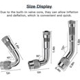 thumbnail image 4 of 6-Pack 45 90 135 Valve Stem Extenders, Schrader Tire Valve Extension for Dual Wheels, Cars, RV, Stroller, Bike, 4 of 5