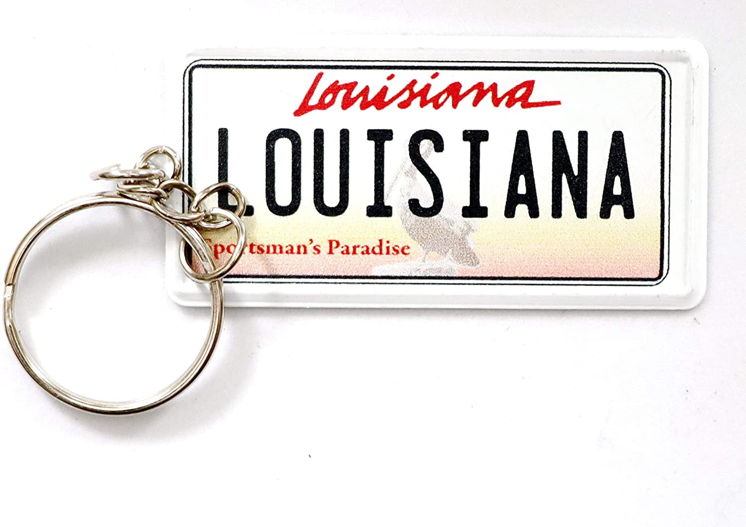 Louisiana License Plate Aluminum Ultra-Slim Rectangular Souvenir Keychain 