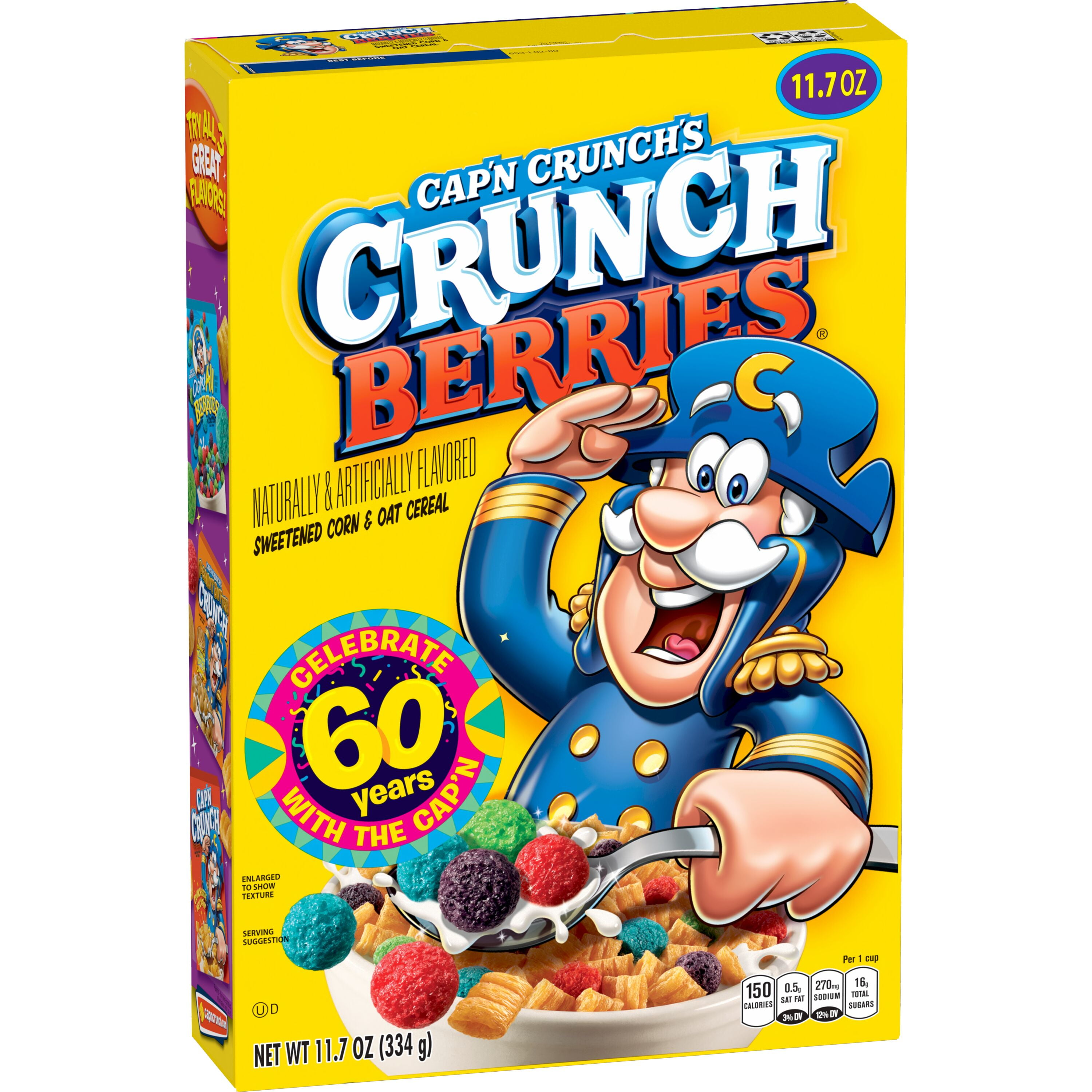 Cap'n Crunch, Crunch Berries, Kid's Cereal, 11.7 oz