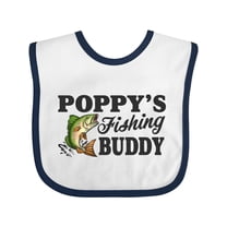 Inktastic Poppy's Fishing Buddy Boys Baby Bib