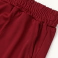 thumbnail image 5 of Summer Pants for Women Straight Leg Loose Fitting Sports Casual Trousers Mid Rise Solid Color Wide Leg Trousers Fitted Work Pants Women Track Workout Teacher Outfit Yes No Work Outfits Red S, 5 of 8