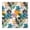 Palm Lea, variant on Southwestern Elastic Fitted Tablecloth - Cactus & Succulent Print Square Table Cover for Outdoor Picnic, Windproof & Washable (Fits 36x36 in)