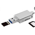 thumbnail image 3 of USB-C to NM Nano Memory Card and Micro SD TF Card Reader for Huawei Phone 56.2*22*9.45mm Silver, 3 of 5