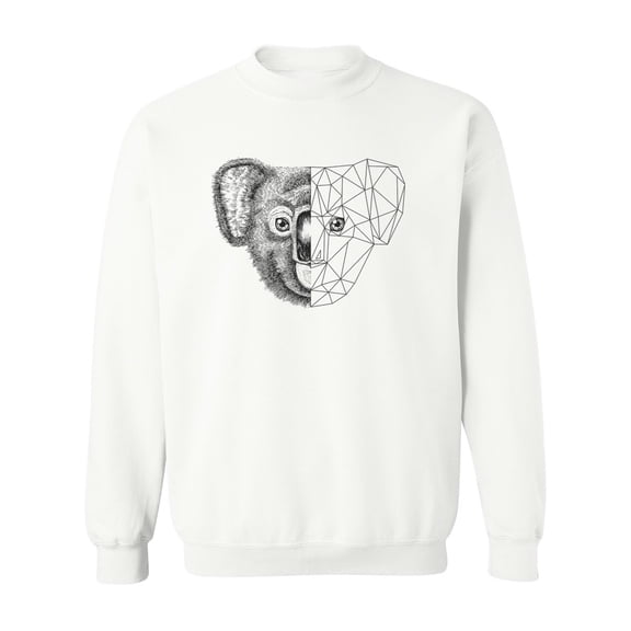 Realistic And Polygonal Koala. Sweatshirt Men -Image by Shutterstock, Male Small