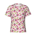 thumbnail image 4 of Vsdgher Strawberry And Cheery Print Men's Dry Fit Mesh Athletic Shirts Moisture Wicking Tennis T-Shirt Tops, 4 of 9
