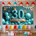 thumbnail image 6 of Blue Balloons Birthday Banner Decorative Design Birthday Event for Adult Celebration Indoor Decoration, 6 of 6