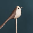 thumbnail image 5 of Nordic Wood Carving Lovebirds Figurine, Decorative Wooden Bird Statue with Stand, Living Room TV Cabinet & Sideboard Decor, High Wooden Animal Figurines, 5 of 14