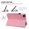 thumbnail image 5 of Dteck Folio Case for iPad Air 13 (2024) / iPad Pro 12.9 (2022/2020/2018),Embossed PU Leather Credit Card Holder Wallet Case with Multi-angle View Stand,Pink, 5 of 5