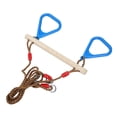 thumbnail image 3 of Children Adult Pull up Rings Wooden Stick Trapeze Swing Triangular Gym Fitness Sports Toy, 3 of 7
