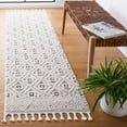 thumbnail image 3 of SAFAVIEH Marrakesh Mortimer Diamond Polyester Area Rug, Ivory/Grey, 9' x 12', 3 of 10