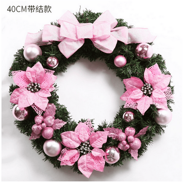 JJKBVCLO 40 Inch Wreath Greenery For Front Door Indoor Outdoor Window Mantel Holiday