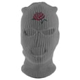 thumbnail image 1 of Gravity Threads Red Rose Embroidery 3-Hole Ski Mask - Heather Grey, 1 of 2