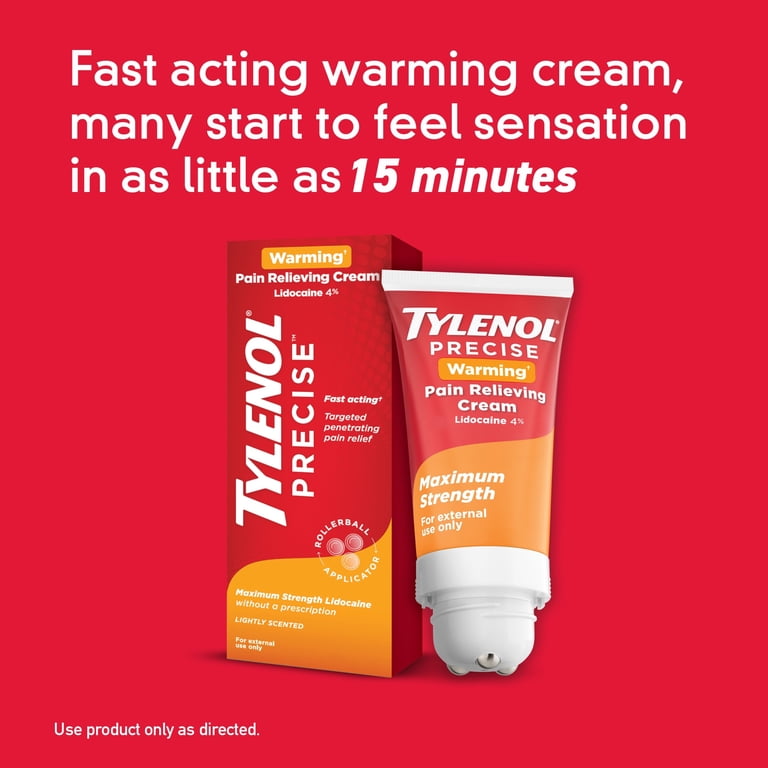 Tylenol Precise Warming Pain Relief Cream, Lidocaine photo 7