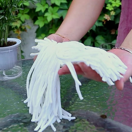 RENACLIPY White Self Watering Wick Cord for Indoor Outdoor Plants, Automatic Plant Watering System, 200 Pieces