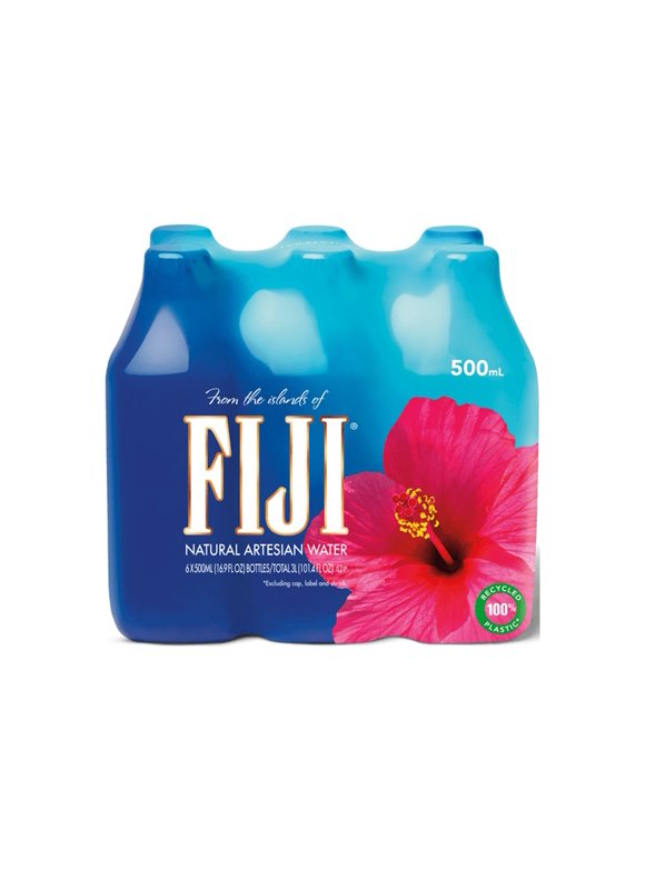 FIJI Natural Artesian Water, 16.9 fl. oz. (Pack of 6 Bottles)