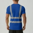 thumbnail image 4 of Mens Hi Vis Safety Shirt 2025 Short Sleeve Reflective Work Tee Lightweight Moisture Wicking Quick Dry Mesh High Visibility Construction Shirt Outdoor Utility Top, 4 of 8