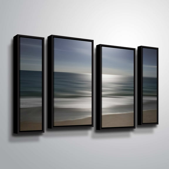Artwall , 4 Piece Floater Framed Canvas Staggered Set by Chris Tuff