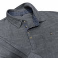 thumbnail image 3 of LONKITO Mens Polo Shirts Cotton Linen Long Sleeve Pullover Shirts with Pockets for Casual Business Work, 3 of 7