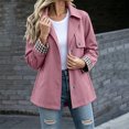 thumbnail image 2 of Tqcoqu Women's Lightweight Windproof Casual Trench Jacket Lapel Button Down Coat with Plaid Lining and Pockets, 2 of 9