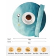thumbnail image 6 of 15 Inch Round Placemats Set of 4, Blue Teal Ombre Non Slip Heat Insulation PP Table Mats, Coastal Beach Modern Abstract Art Washable Place Mats for Kitchen Dining Party Table Decor, 6 of 7
