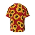 thumbnail image 2 of Disketp Men's Hawaiian Sunflowers Print Shirts Button Down Holiday Beach Shirts-3X-Large, 2 of 7